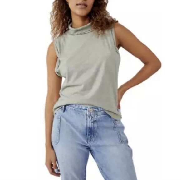 Free People Xena Tank in Seagrass size Medium - Picture 5 of 10